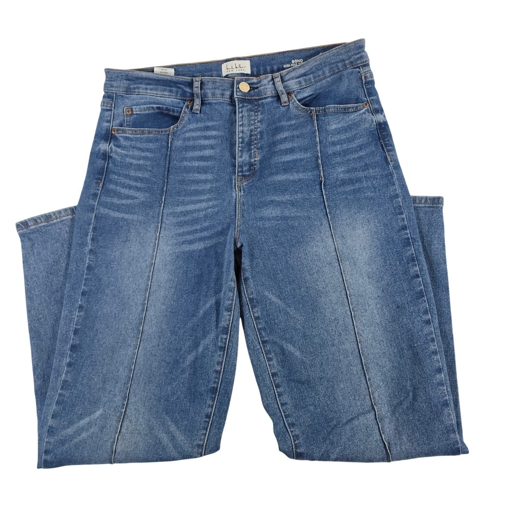 Nicole Miller Soho‎ High Rise Straight Leg Jeans Medium Wash Size 26
